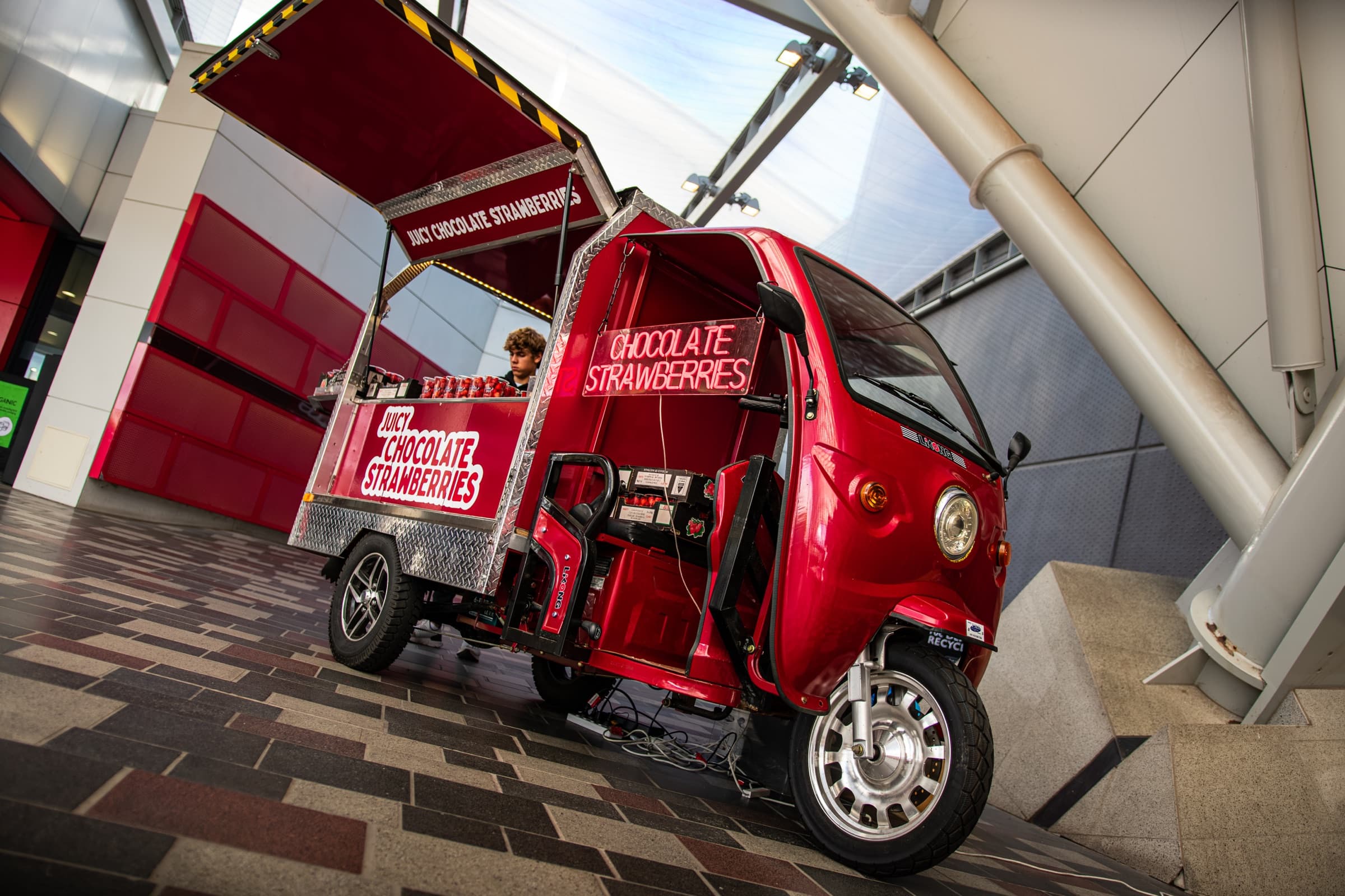 The Chocolate Boys tuk-tuk at an Adelaide event